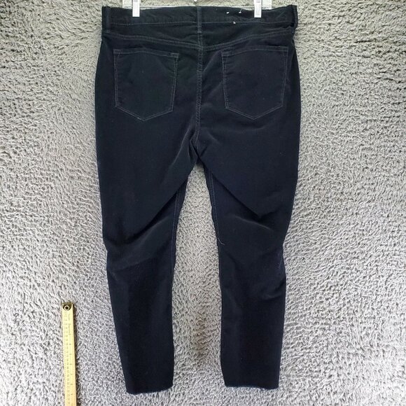 Old Navy Jeans Womens 14 Black Corduroy Stretch Flare - Picture 8 of 9